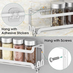 LUCYCAZ 4 Pack Wall Mounted Spice Rack - Image 6