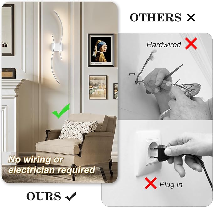 Battery Operated Wall Sconces Set of Two - Image 2