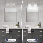SineRise LED Modern Bathroom Vanity Light Fixtures, Brushed Nickel Modern - Image 6