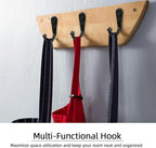 Black Wall Mounted Coat Hooks, Rustproof Metal Hooks - Image 6