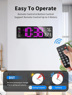 MASHI Digital Wall Clock, Auto-Dimming Wall Clock - Image 5