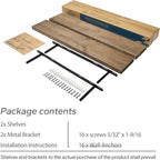 BGMG Floating Shelves 36 inch Long, Distressed Wide Rustic Wooden Wall Shelves - Image 6