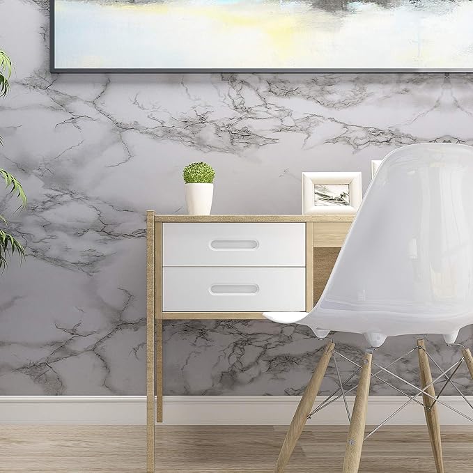 Art3d 17.3" x 120" Wall Panel Marble - Image 4