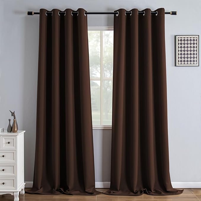 IGEMAEVE Blackout Curtains 108 Inch Length 2 Panels Set, Grommet Energy Saving by IGEMAEVE