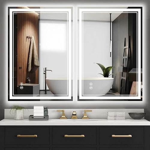 2 Pack 24“ x 36” LED Bathroom Mirror LED Mirror by NESDCC