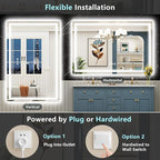 50x36 LED Bathroom Mirror with Lights, Backlit and Front Lit Anti-Fog Lighted - Image 6