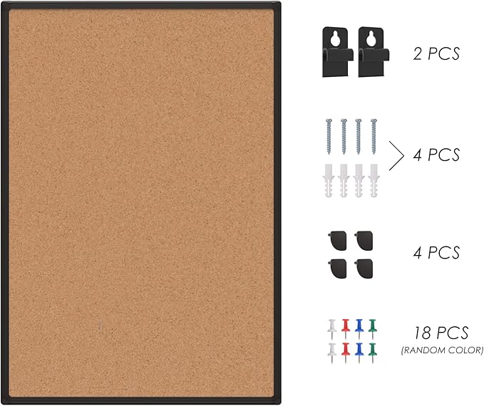 Bulletin Board 48 x 36, Large Wall Mounted Notice Board - Image 9