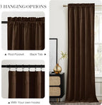 NICETOWN Brown Velvet Room Darkening Curtains 90 inches Long, Home Decor Light - Image 8