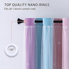 XiDi Pink & Purple Curtains, Unicorn Wall Decals - Image 4
