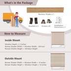 DEJAVU Cordless Bamboo Roman Shades, Natural Woven Shades - Image 7
