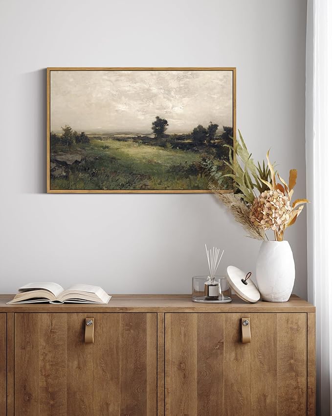 InSimSea Framed Canvas Wall Art Vintage Decor, Landscape Wall Art Room Decor - Image 2