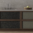 SHUFA Black Gold Cotton-Like Textured Grasscloth Wallpaper Matte Thick Real - Image 5