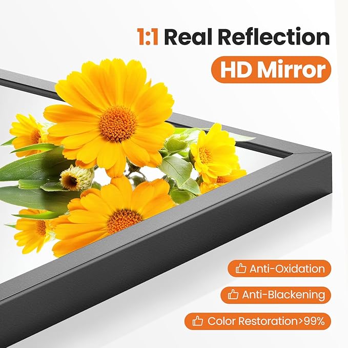 Sweetcrispy 31"x32" Arched Black Bathroom Mirrors - Image 3