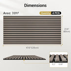 TONOR Wood Wall Panels for Interior Wall Decor, 4 Pack 47.2" x 23.6" Wood Slat - Image 3