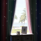 XiDi Curtains for Bedroom Decor, Rainbow Pink GreenBlue52/96/1 - Image 5