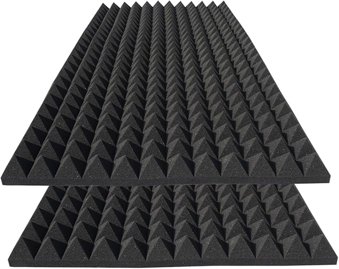 2 Pack Sound Proof Foam Panels for Walls, High Density Fire Resistant by Unknown