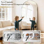 Oversized Full Body Mirror 30x71 inch Arched Full Length Mirror - Image 3