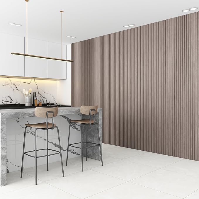 8-Pack WPC Wall Panels 108’’ x 6.3’’ 3D Slat Wall Panel Acoustic Wall Paneling - Image 4