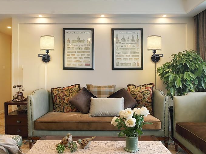 Plug in Wall Sconces with Remote Control, Dimming 10%-100% & Adjustable Colors - Image 8