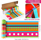 Kochorie 100 Ft x 54 Inch Mexican Fiesta Party Tablecloth Roll - Image 2