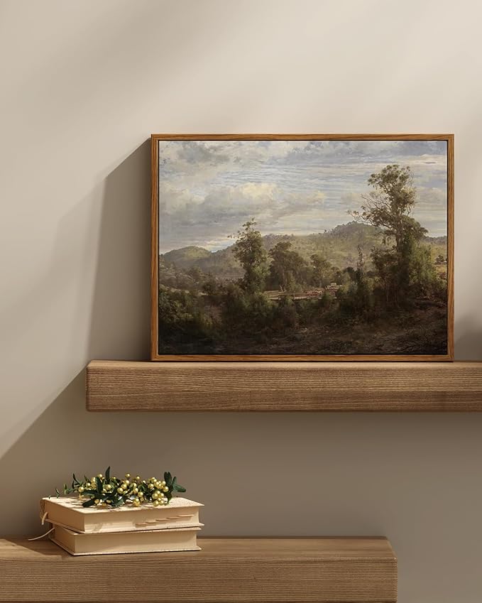 InSimSea Framed Canvas Wall Art Vintage Decor, Nature Landscape Paintings - Image 2