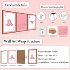 Pink Western Wall Art, How Lucky are We Wall Decor Picture Southwestern Cowgirl - Image 3