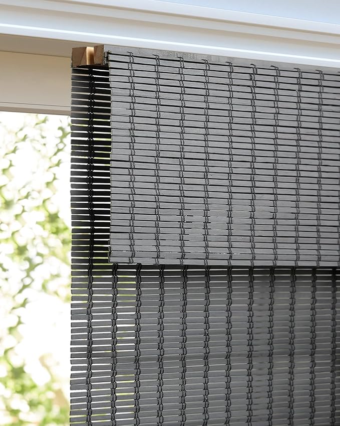 LazBlinds Cordless Bamboo Roman Shades, Light Filtering Window Treatment - Image 2