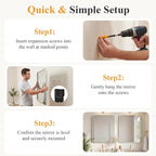 NEWBULIG 28X32 Inch Bathroom Mirror - Image 5