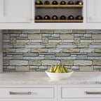3D Peel and Stick Faux Stone Wall Panels 11.8" x 11.8" 10-Pack, Stone-Look Wall - Image 9