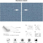 Blue Grasscloth Wallpaper Peel and Stick 472inch Textured Linen Contact Paper - Image 4