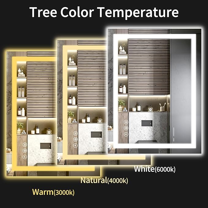 20"x28" LED Bathroom Mirror - Image 5