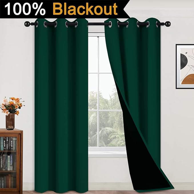 Yakamok 100% Blackout Curtains for Bedroom - Image 2