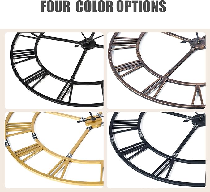 48 Inch Large Wall Clock for Living Room Decor – Easy-Assembly Silent - Image 7