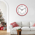 HZDHCLH Wall Clock Red, Silent Wall Clocks Battery Operated 8 Inch Modern Non - Image 6