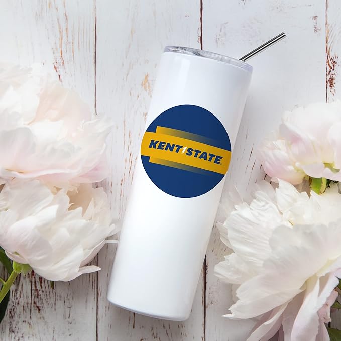 Kent State University Skinny Tumbler, Water Tumbler, Stainless Steel Tumbler, Tumbler Cup, Tumbler with Straw and Lid, Double Wall, Stainless Tumbler (Kent State University #4)
