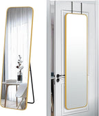 SCWF-GZ 57x16 Door Hanging Full Length Mirror, Floor Stand Wall Mounted Metal by SCWF-GZ