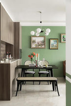 Safiyya 393"x17.7" Light Green Peel and Stick Wallpaper Green Solid Color - Image 4