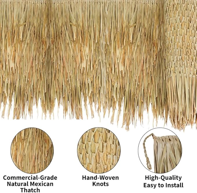 Forever Bamboo Mexican Palm Thatch Roof Runner Roll - Image 5
