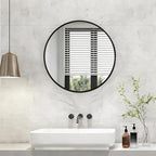 NEWBULIG 24 Inch Round Wall Mirror, Bathroom Mirror - Image 7