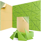 12 Pack Acoustic Panels with Self-Adhesive, Sound Panels High Density, by ROOME