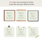 LARTSFRO Coquette Sage Green Bow Jesus Wall Art Decor Posters, Inspirational - Image 4