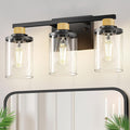 DORESshop 17 Inch Bathroom Light Fixtures, 3-Light Black & Rope Bathroom by DORESshop