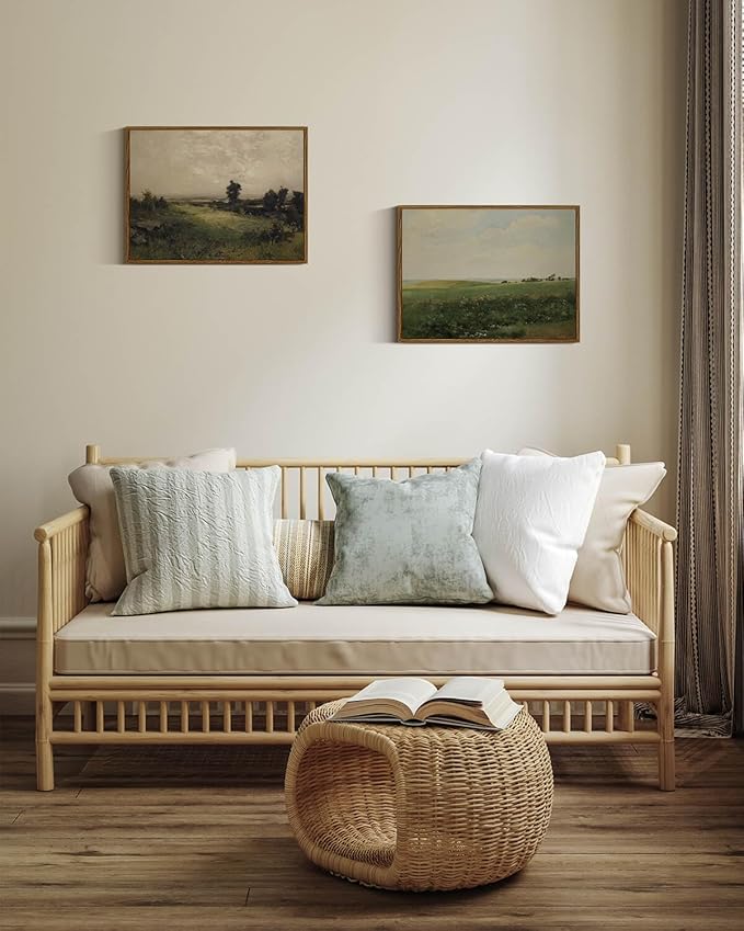InSimSea Framed Canvas Wall Art Vintage Decor, Wilderness Landscape Painting - Image 4