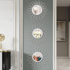 3 Pack Metal Mirrors for Wall Sunburst Wall Mirrors Home Décor Decorative - Image 5