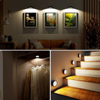 3 Pack Picture Lights for Wall, 13 RGB Color Rechargeable Battery Operated wall - Image 8