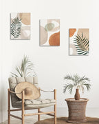 HesenDot Abstract Botanical Wall Art Set of 3, 30x40CM Neutral Plant Framed - Image 2