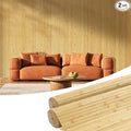 OUZUGIE 2 Pack 96x48 Inch Natural Bamboo Wall Panel – Natural Pole Wrap Paneling by OUZUGIE