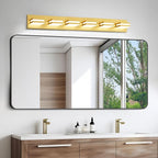 IZORRO LED Modern Bathroom Lights Fixtures, Brushed Glod Acrylic Wall Lighting - Image 6
