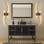CANEOE Modern Led Wall Light, 39inch Black Indoor Led Wall Sconce Lighting - Image 8
