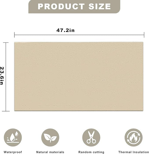 3D Wall Panels - 4PCS 47.2"x23.6" Faux Stone Wall Covering - MCM Modified Clay - Image 2
